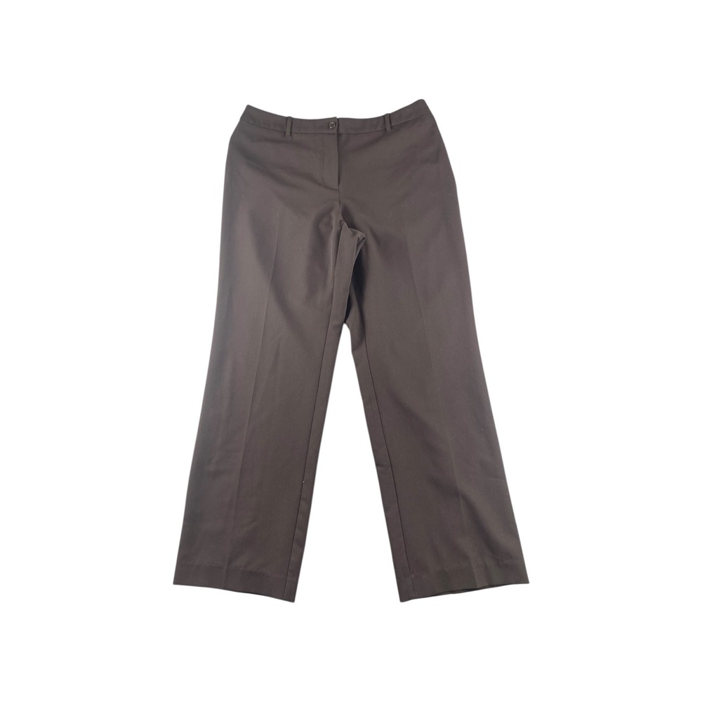 Chicos 1.5(M) Short Brown Straight Leg Dress Pants Women Casual‎ Office
